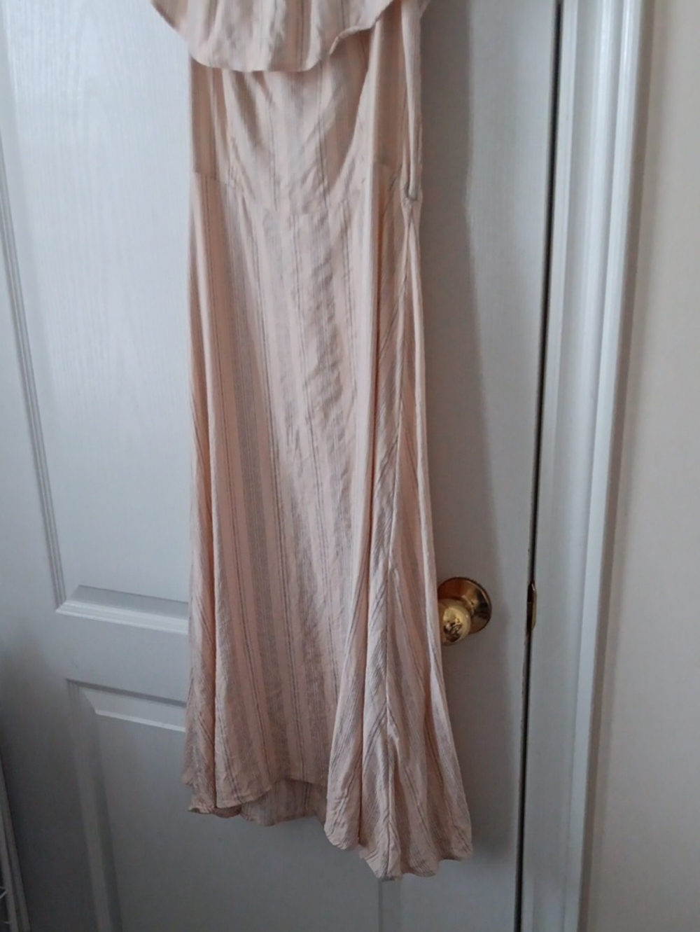 H&M Soft Ruffle Cream Button-Down Maxi Dress - Picture 7 of 7